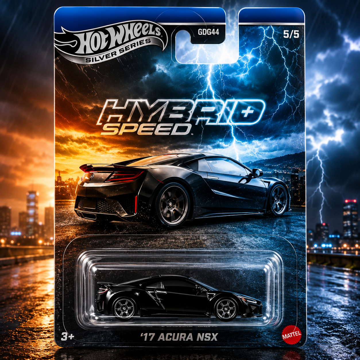 17 Acura NSX - Hybrid Speed Silver Series Hot Wheels