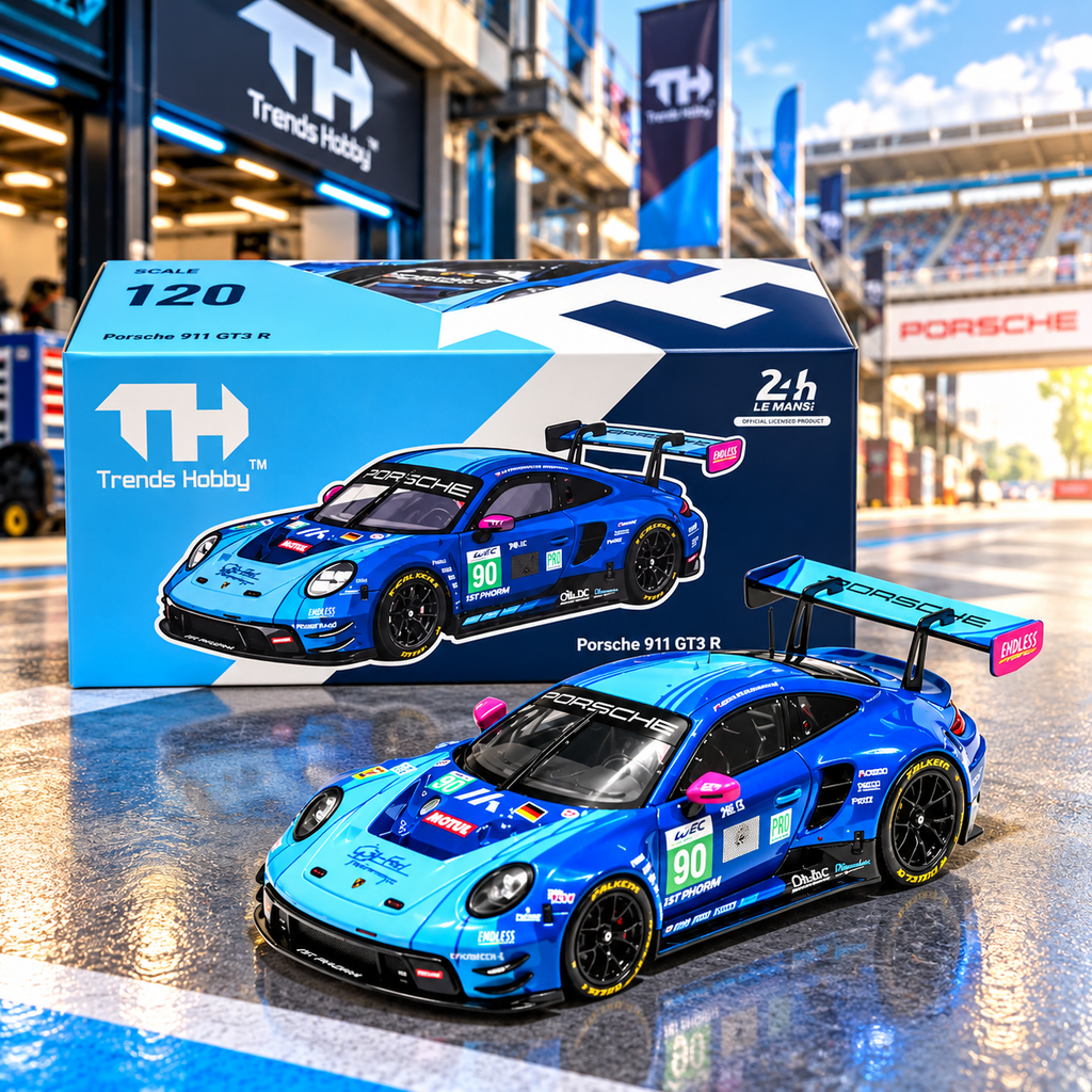 Trends Hobby - Porsche 911 GT3 R #90 Chip Hart Racing 2025 Le Mans 24H 1:64 Diecast