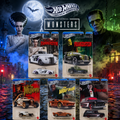 Hot Wheels Silver Series - Universal Monsters 1:64 Scale - Set Of 5 Cars
