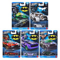 Hot Wheels Silver Series - DC Batman - Themed Silver Celebration Series - Set Of 5 Cars