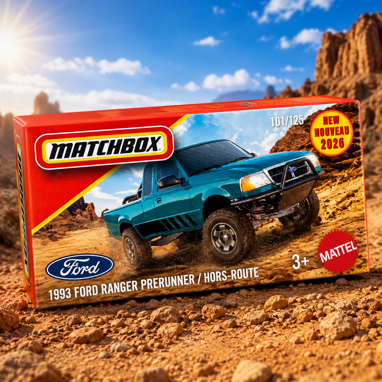 Matchbox - 1993 Ford Ranger Prerunner 1:64 Scale (Box Pack)
