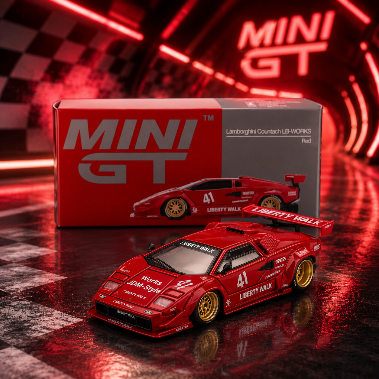 Mini GT - Lamborghini Countach LB-WORKS Red