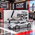 Pop Race - Mercedes CLK-GTR Raw Metal (PR64-580) - 2026 HK Toy Car Salon Exclusive 1:64 Diecast Model