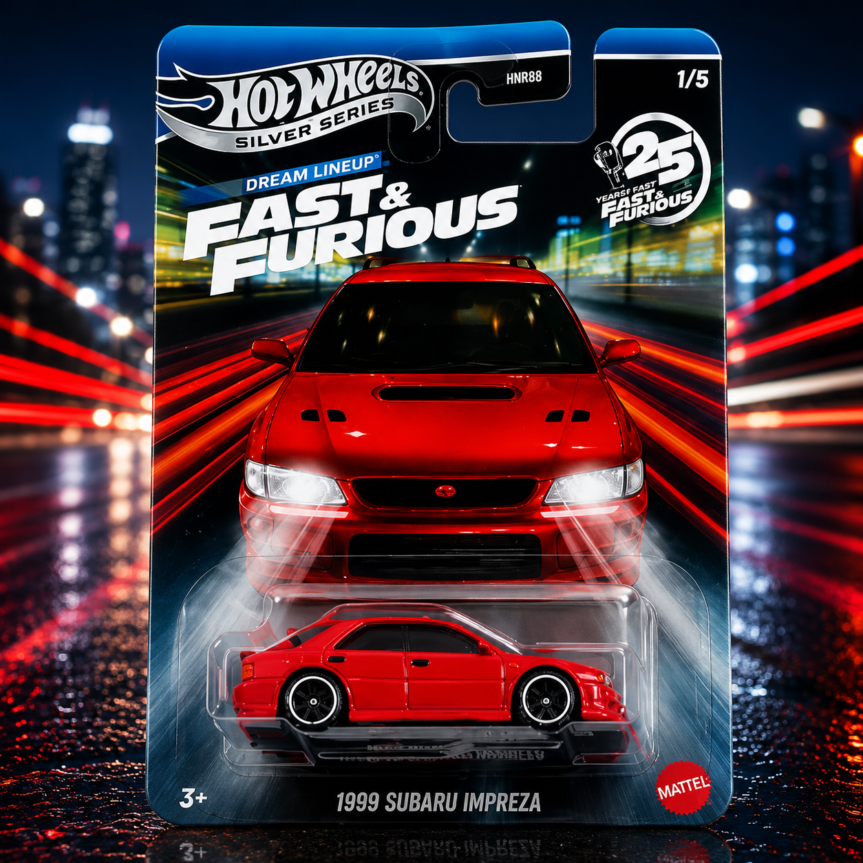 1999 Suberu Impreza - Fast and Furious Hot Wheels Silver Series Dream Lineup 25th Anniversary