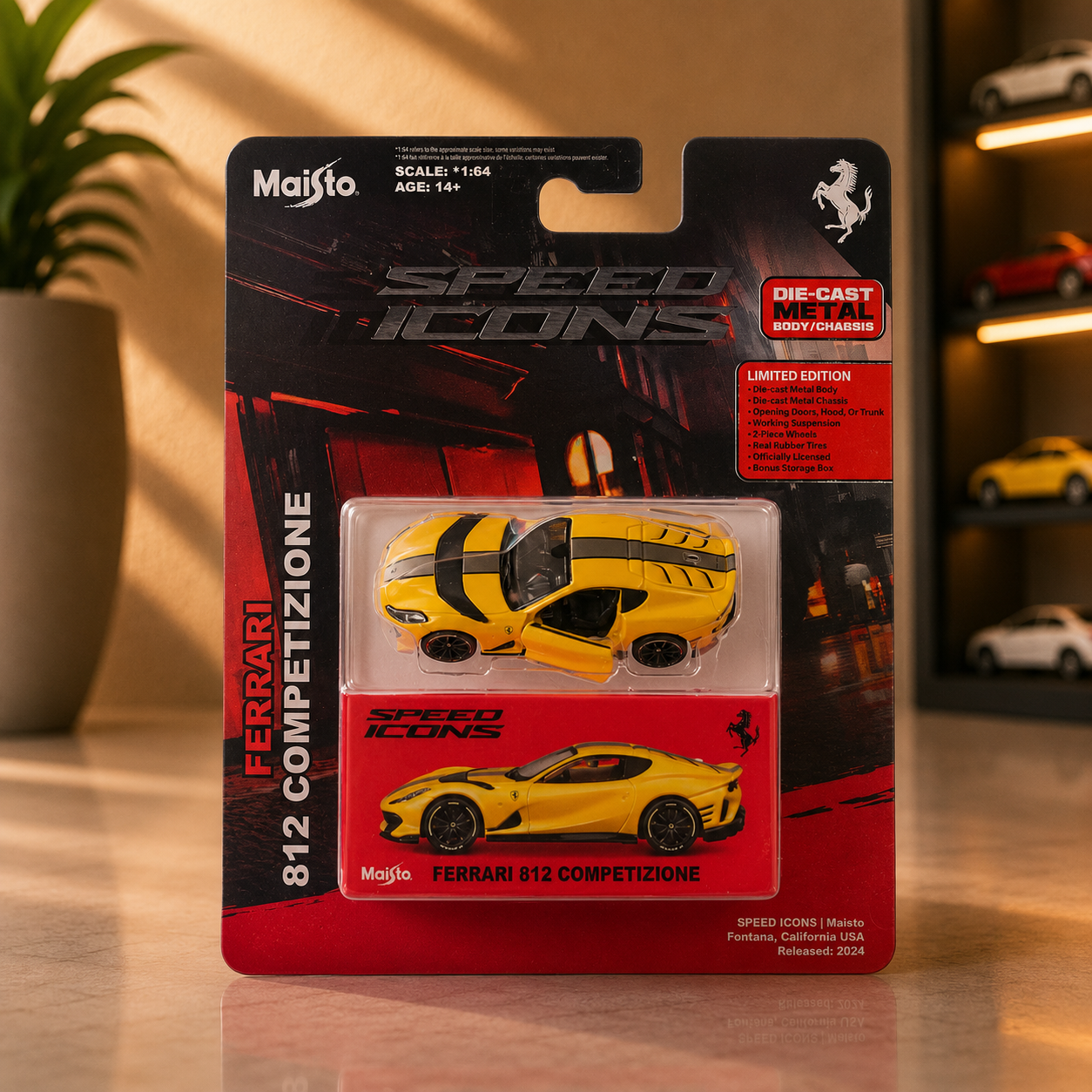 Maisto - Speed Icons Ferrari 812 Competizione Yellow