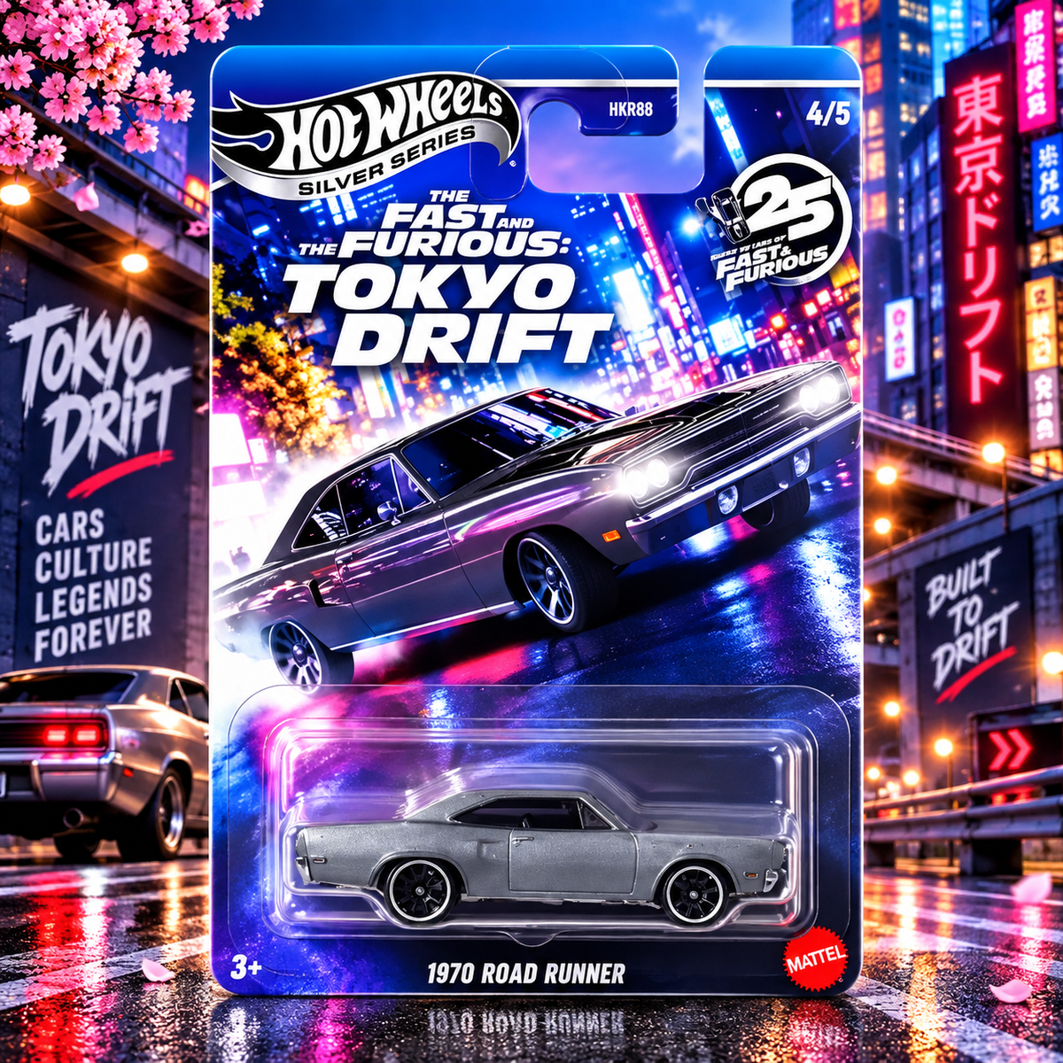 1970 Road Runner - Hot Wheels Fast & Furious 25th Anniversary Silver Series Tokyo Drift