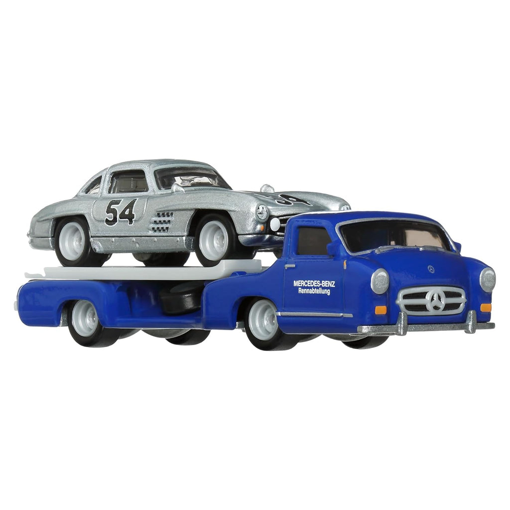 Mercedes-Benz 300 SL and '55 Mercedes-Benz Blaues Wunder - Hot Wheels Team Transport