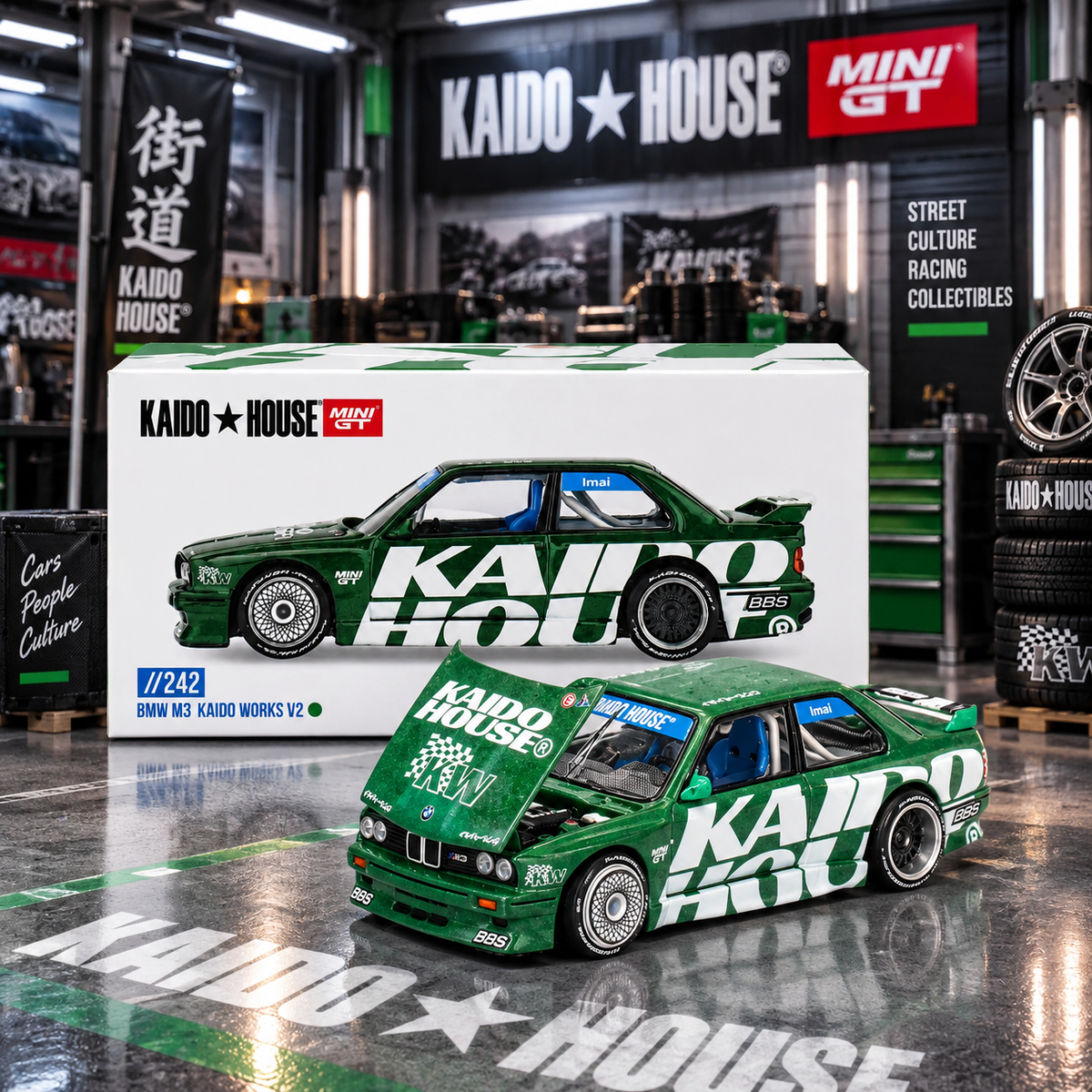 Kaido House - BMW M3 Kaido Works V2 Green - Mini GT
