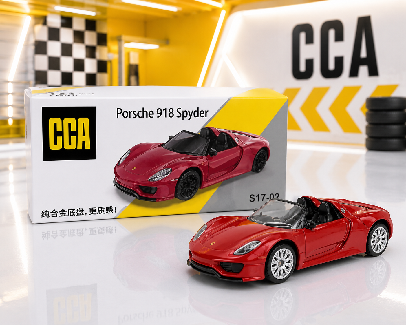 CCA - Porsche 918 Spyder Red 1-61 Scale