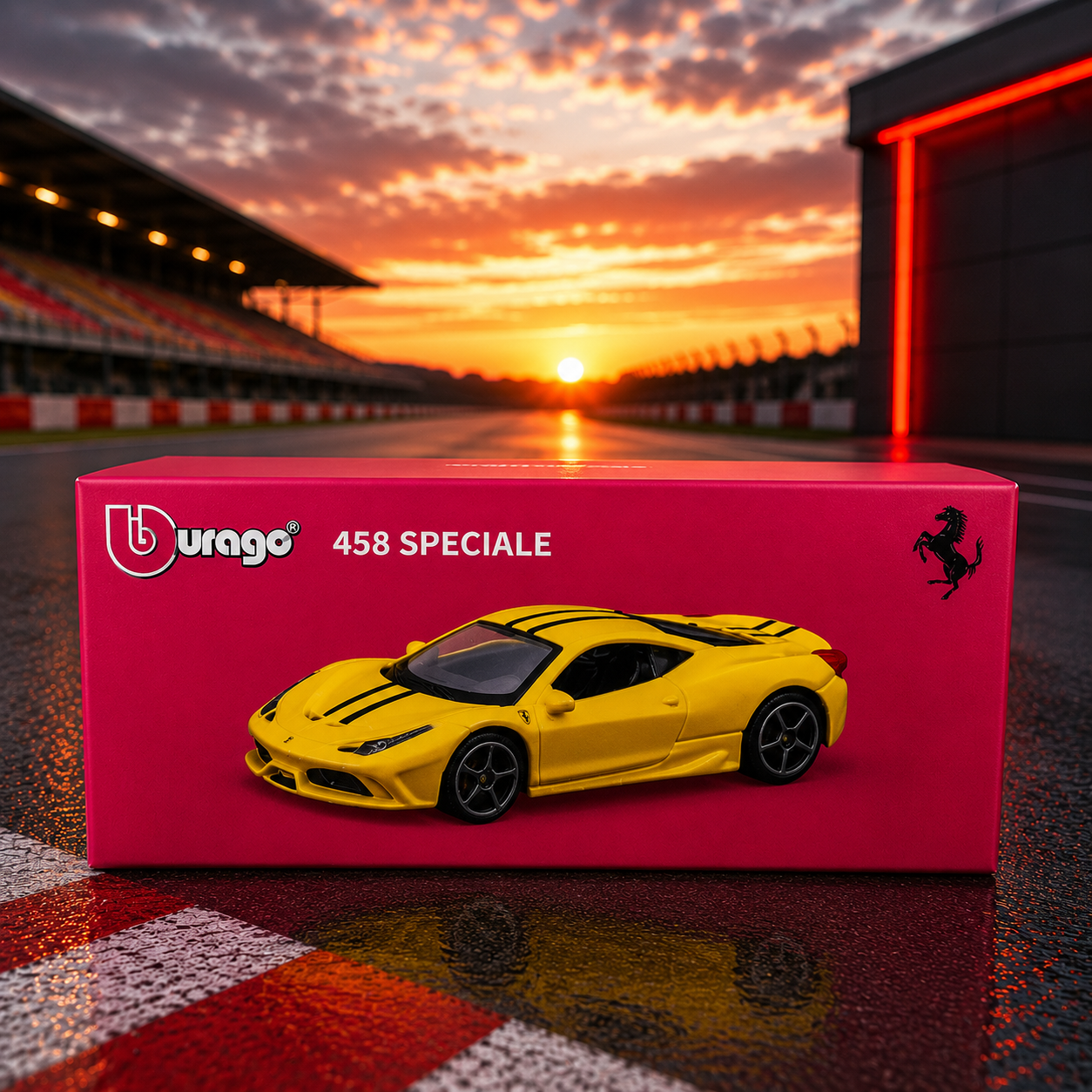Bburago - Ferrari 458 Speciale Yellow 1:64 Scale