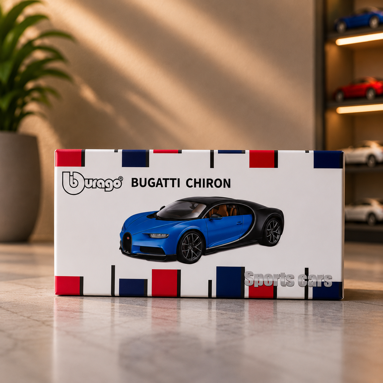 Bburago - Bugatti Chiron Blue 1:64 Scale