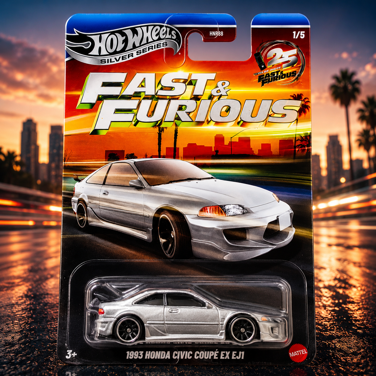 1983 Honda Civic Coupe EX EJI - Fast and Furious Silver Series 2026 ZAMAC Style