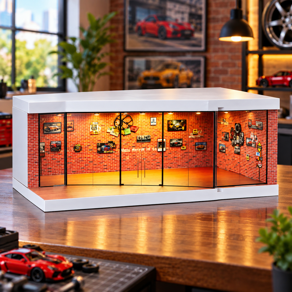 1:64 Scale Red Brick Showroom Diorama