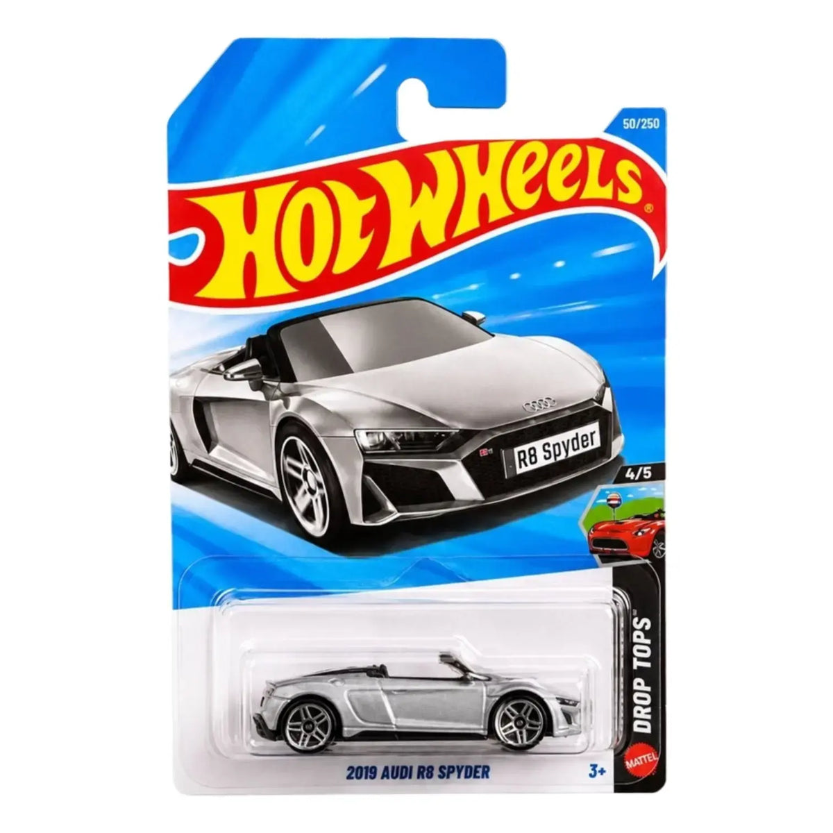 2019 Audi R8 Spyder Silver - Hot Wheels - Q Case