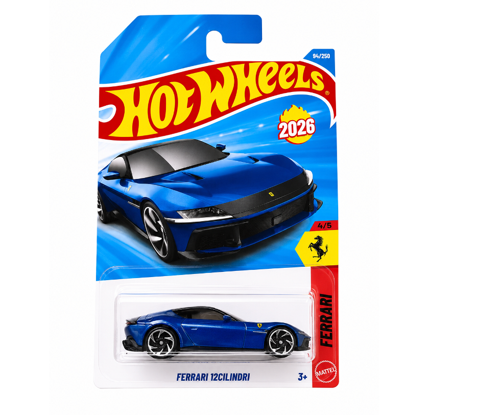 Hot Wheels 2026 M Case Ferrari 12Cilindri Blue