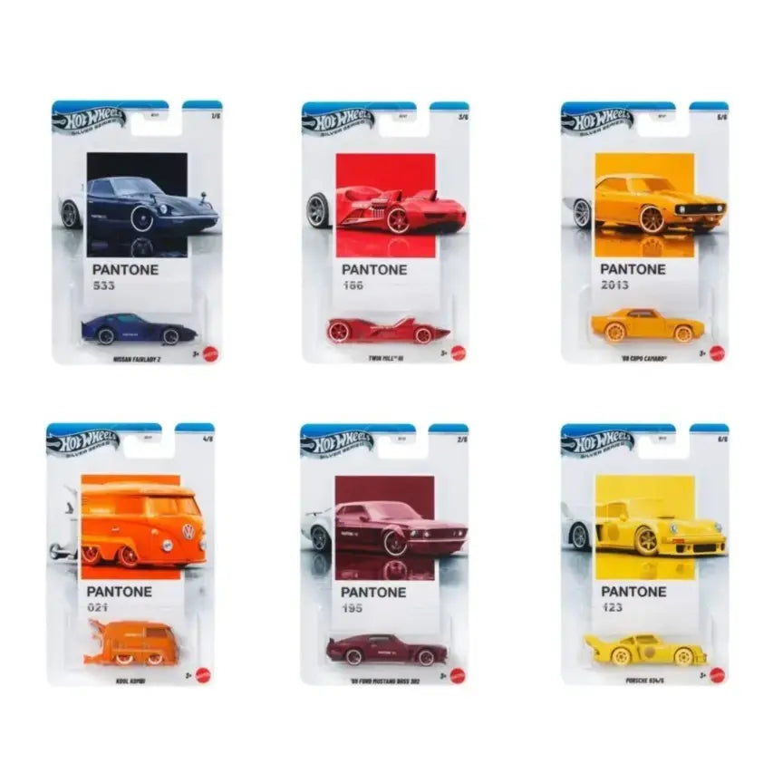 Hot Wheels Silver Series- Pantone 2026 Mix 1 - Set of 6 Cars