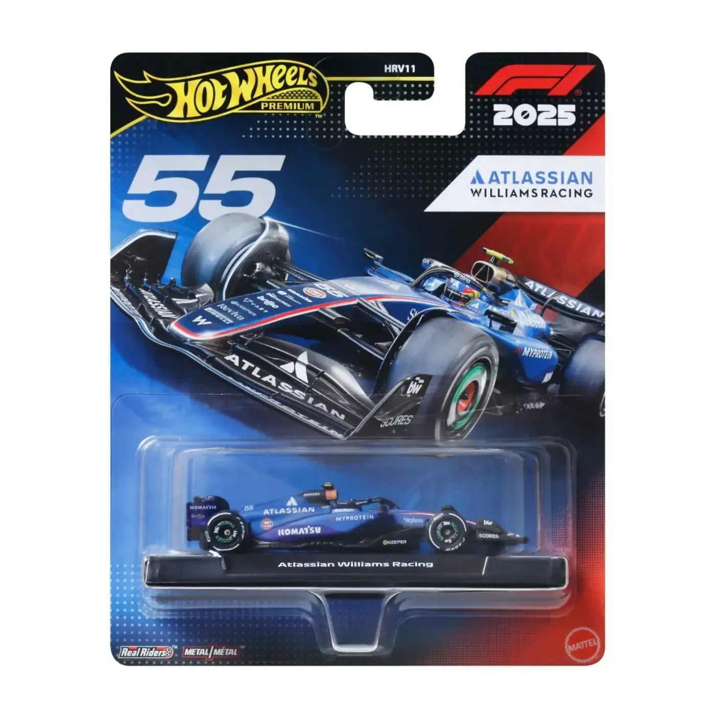 Formula 1 2025 Atlassian Williams Racing F1 55 Carlos Sainz - Hot Wheels Premium