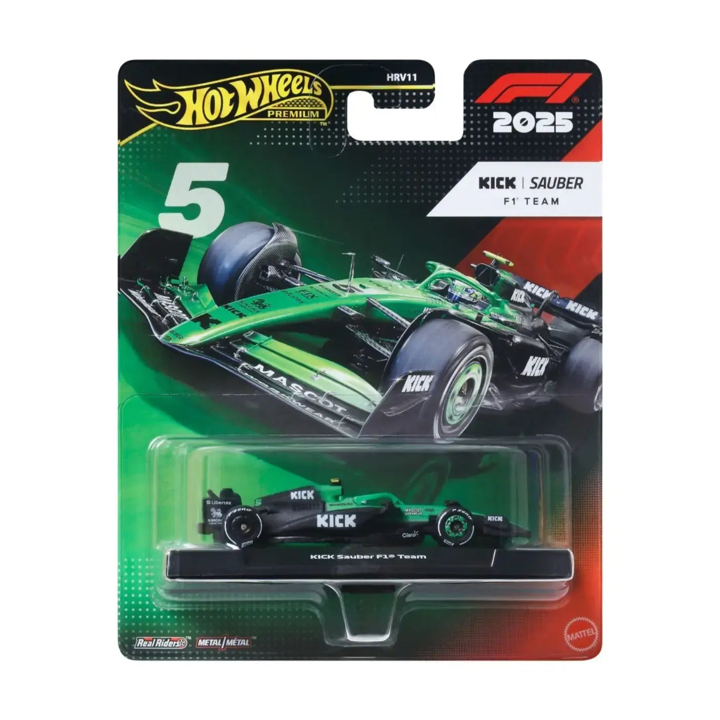 Formula 1 2025 Kick Sauber F1 Team 5 Gabriel Bortoleto - Hot Wheels Premium