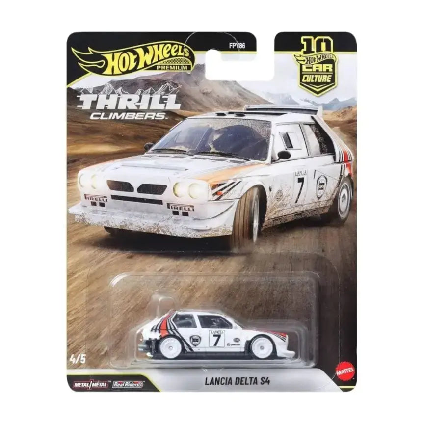 Hot Wheels Premium - Thrill Climbers Lancia Delta S4 White