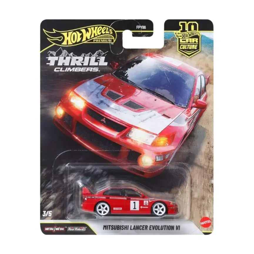 Hot Wheels Premium - Thrill Climbers Mitsubishi Lancer Evolution Vl Red