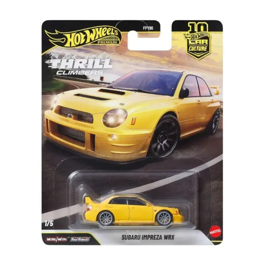 Hot Wheels Premium - Thrill Climbers Subaru Impreza Wrx Yellow