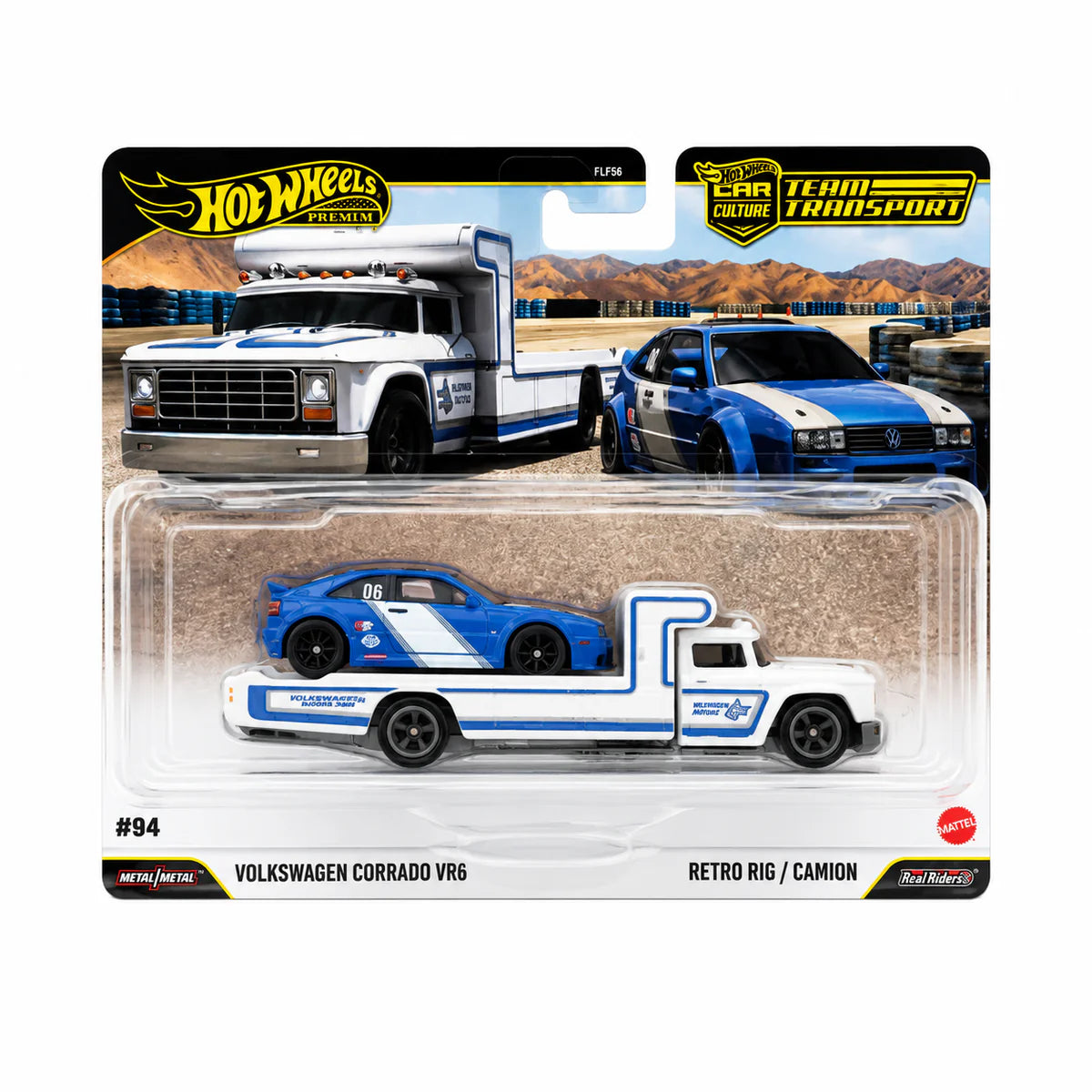 Hot Wheels Premium - Team Transport Volkswagen Corrado VR6 and Retro Rig