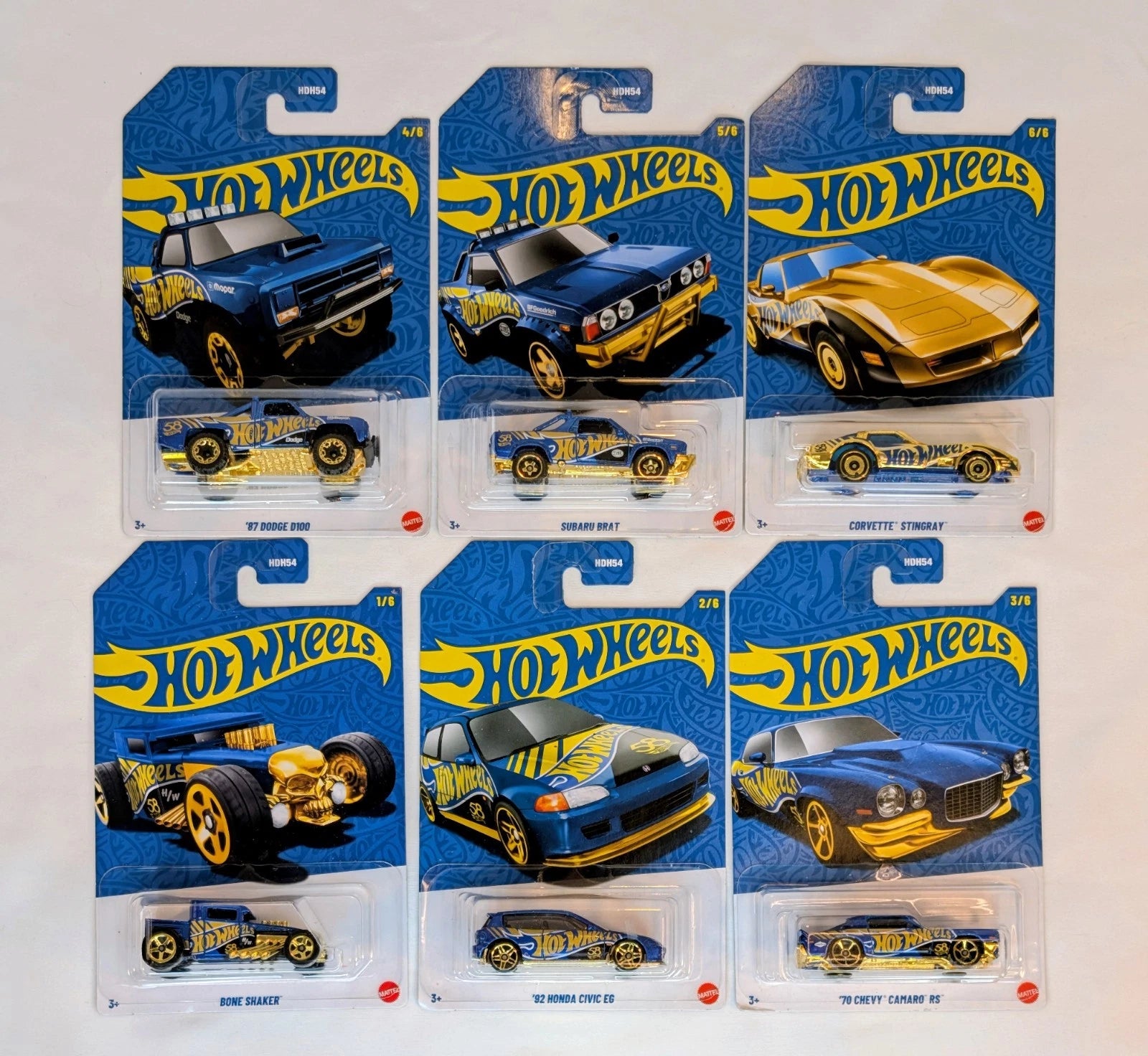 Hot Wheels Pearl and Chrome 58th Anniversary Series 2026 Set of 6
