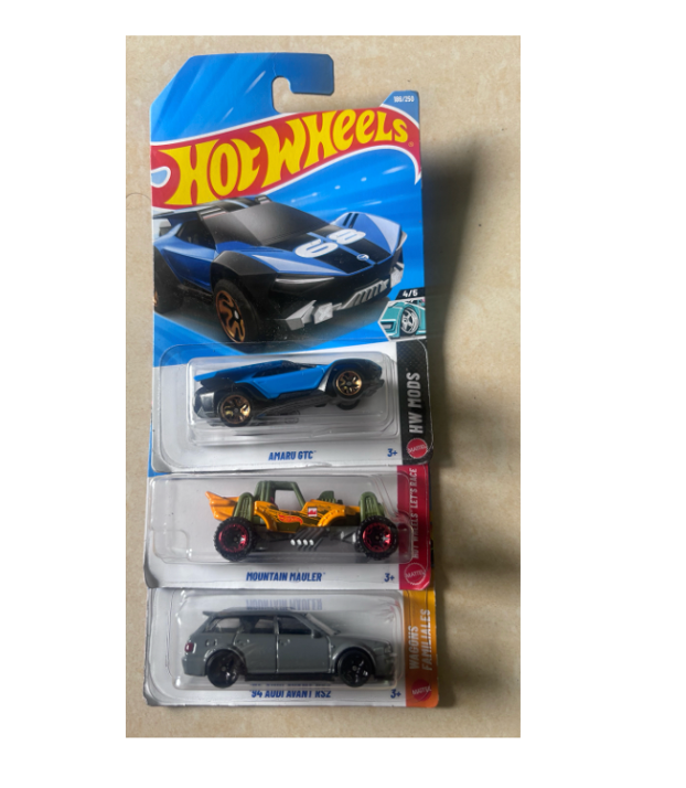 Hot Wheels - Set of 3 Mix Mountain Mauler-Amaru GTC-94 Audi Avant RS2 MRP