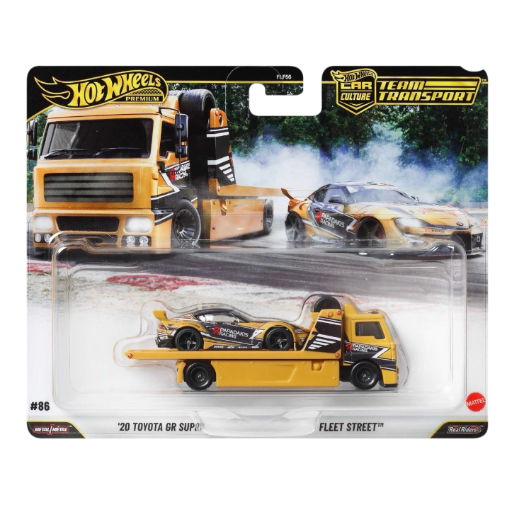 Hot Wheels Premium - Team Transport 20 Toyota GT Supra Fleet Street