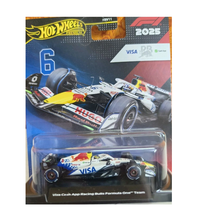 Formula 1 2025 Visa Cash App Racing Bulls Formula One Team (#6) - Hot Wheels Premium