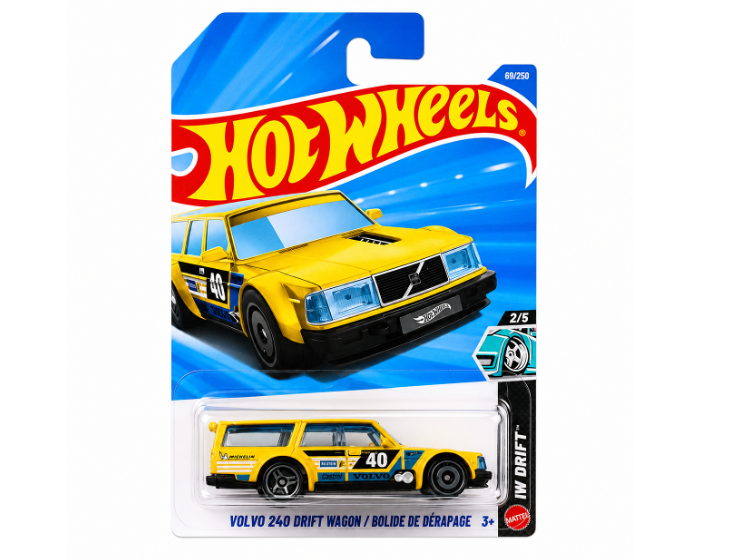 Hot Wheels -  Volvo 240 Drift Wagon Yellow - M Case 2026 MRP