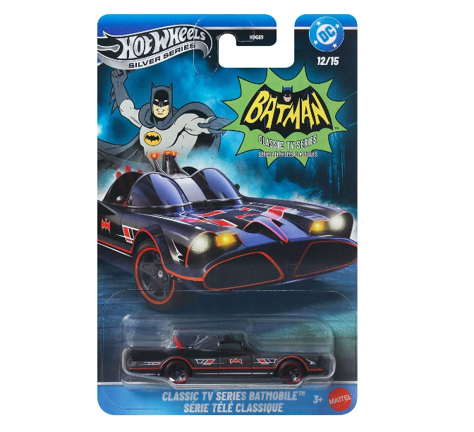 Batmobile 1966 Batman TV Series -  Hot Wheels Silver Series 2026 DC Comics Batman - Themed Set III