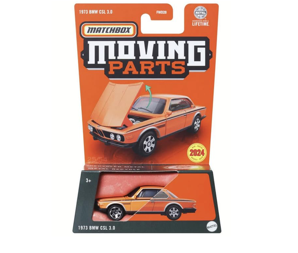 Matchbox Moving Parts - 1973 BMW CSL 3.0 Orange