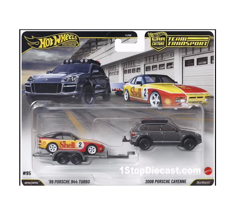 89 Porsche 944 Turbo with 2008 Porsche Cayenne - Hot Wheels Team Transport