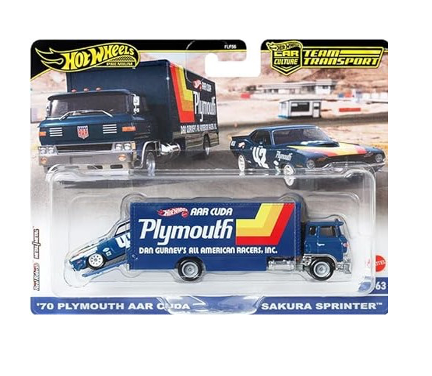 70 Plymouth Aar Cuda & Sakura Sprinter - Hot Wheels Team Transport