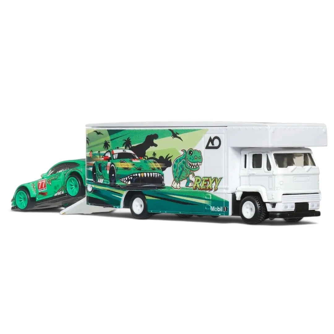 Porsche 911 GT3 R (992) AO Racing Rexy & Fleet Flyer- Hot Wheels Team Transport