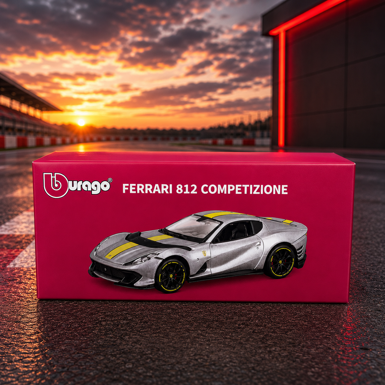 Bburago - Ferrari 812 Competizione Silver 1:64 Scale