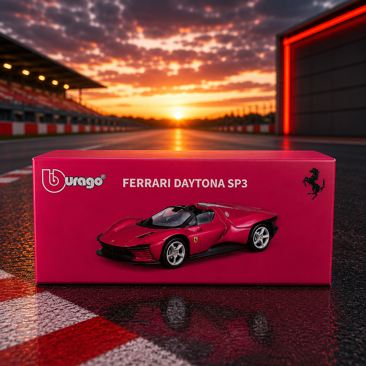Bburago - Ferrari Daytona SP3 Red 1:64 Scale