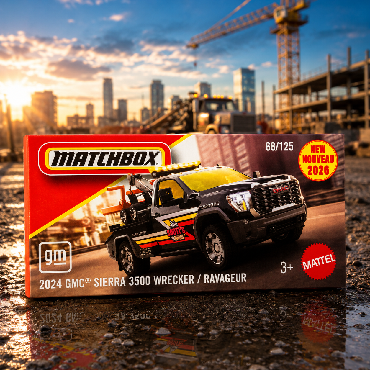 Matchbox - 2024 GMC Sierra 3500 Wrecker 1:64 Scale (Box Pack)
