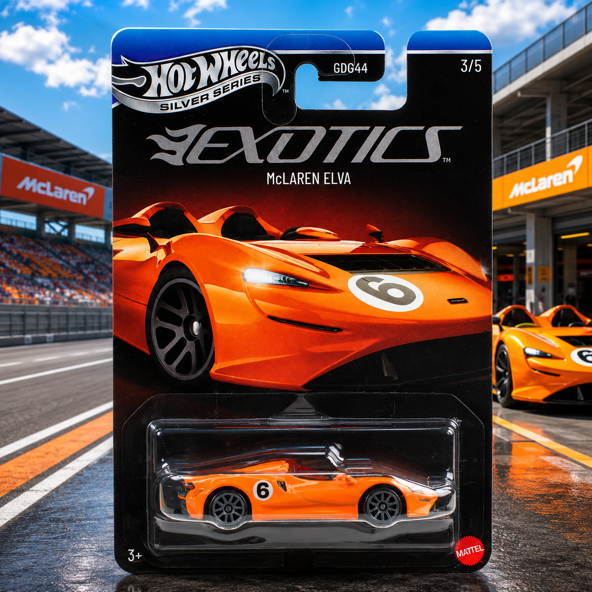 Mclaren Elva - Exotics Silver Series Hot Wheels