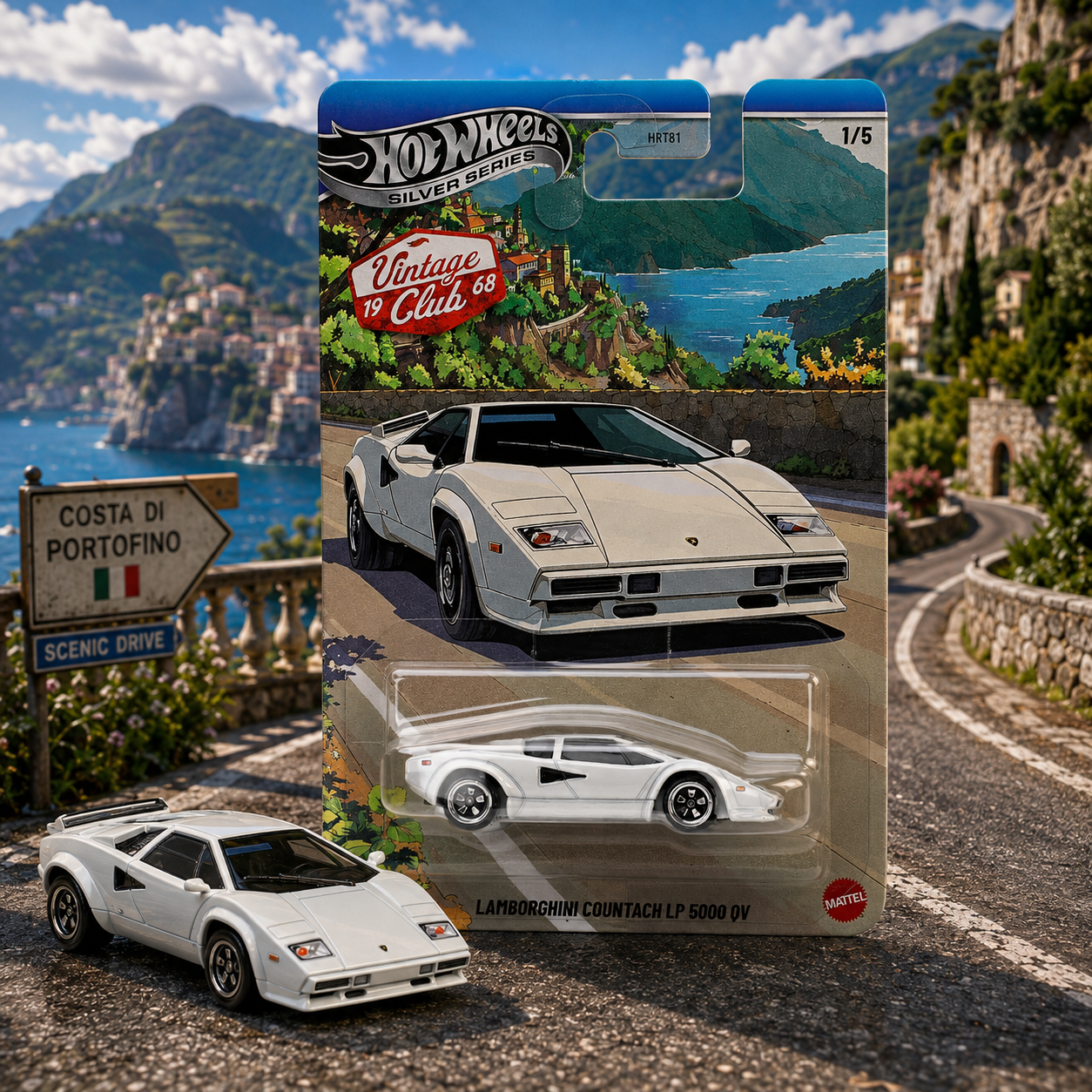 Lamborghini Countach LP 5000 QV - Hot Wheels Silver Series Vintage Club Racing Mix 3