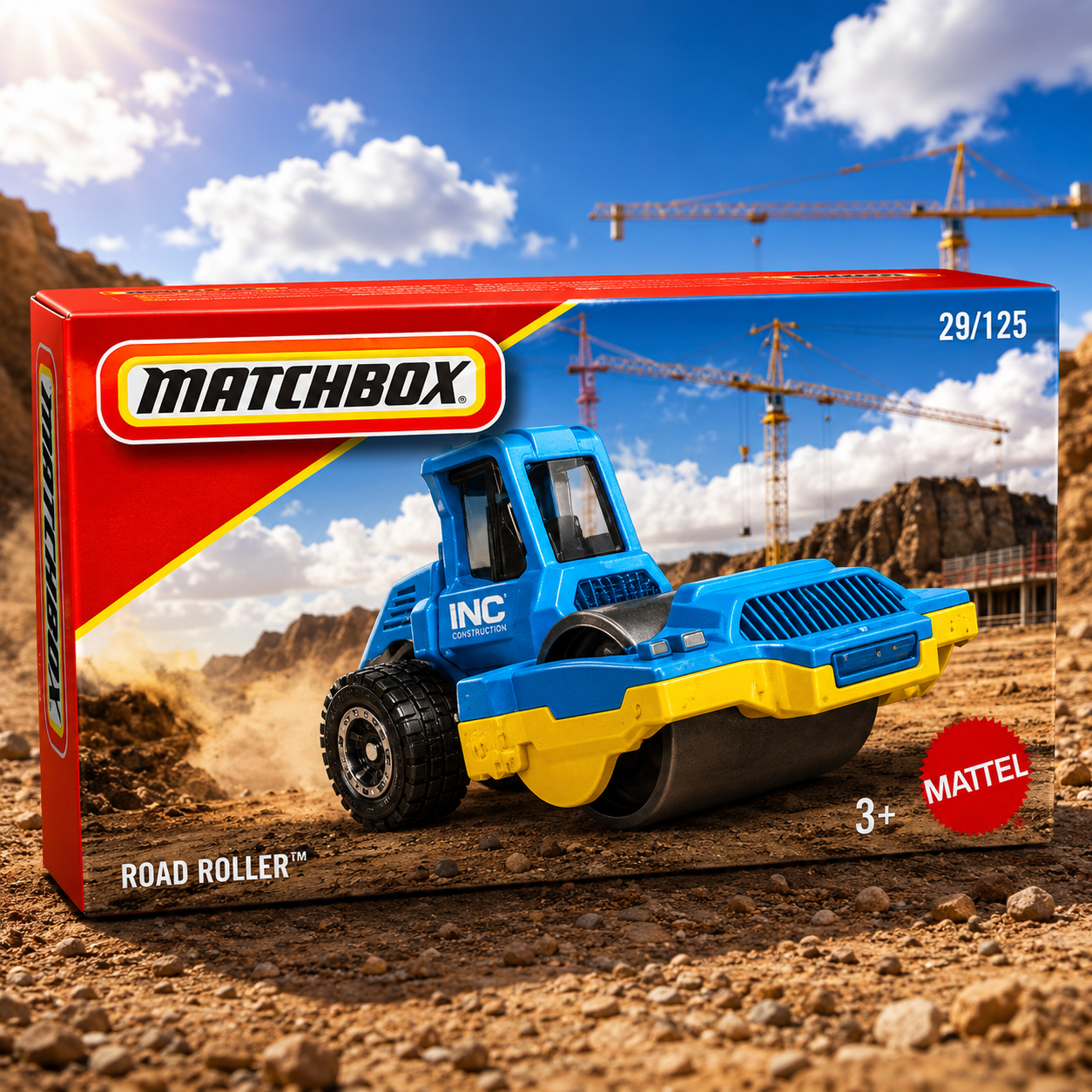 Matchbox - Road Roller 1:64 Scale (Box Pack)