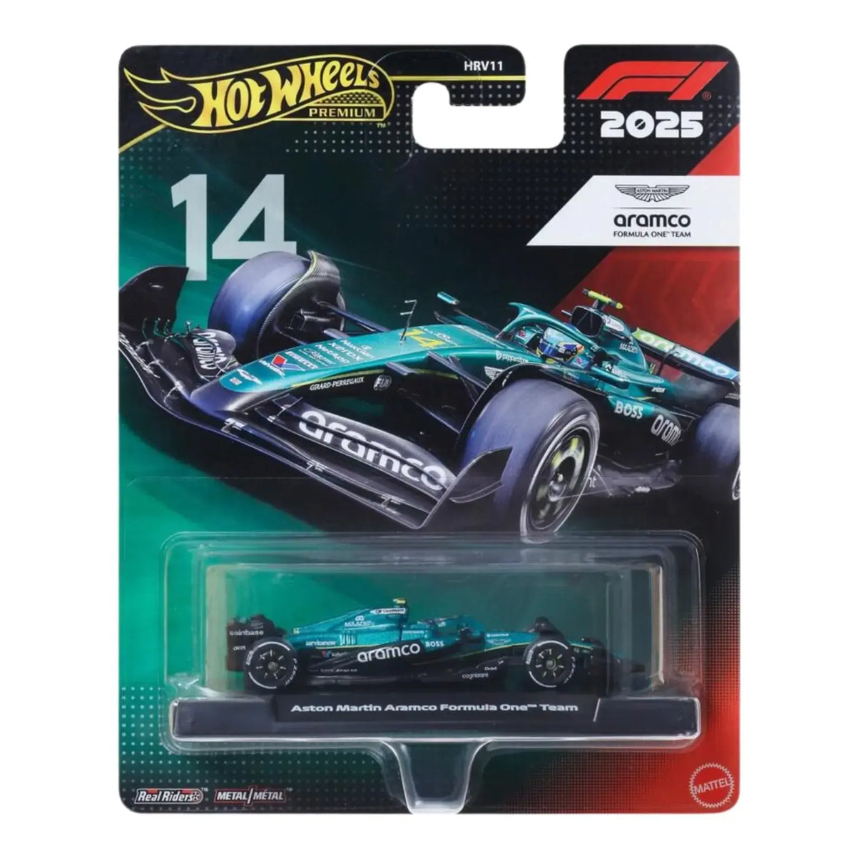 Formula 1 2025 Aston Martin Aramco Formula One Team (#14) Fernando Alonso - Hot Wheels Premium